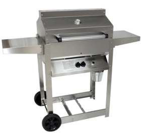 Phoenix Stainless Steel Propane Gas Riveted Grill Head On Stainless Steel Cart  • SDRIV4LDDP