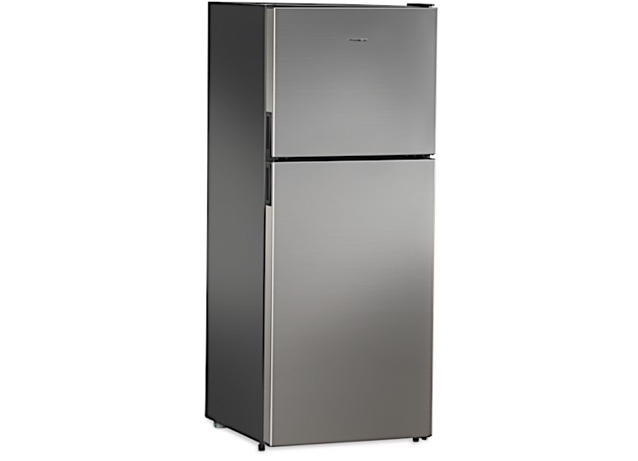 Dometic 10 Cubic Foot 12 Volt DC Dual Compartment Refrigerator with Freezer, Left Hand Hinges, Stainless  • 9600026947