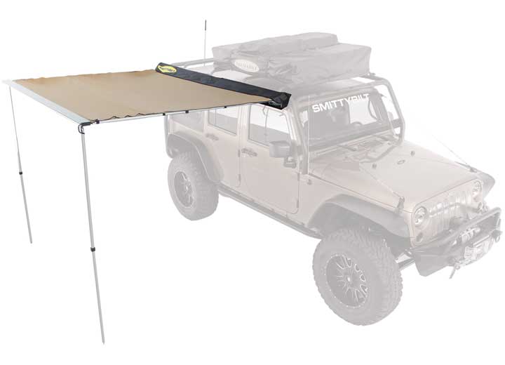 Smittybilt Retractable Tent Awning; 8.2' X 6.2', Coyote Tan  • 2784