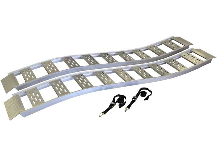 CargoSmart Aluminum Fixed S-Curve Ramp w/ Treads, 1500 LB Capacity, 12
