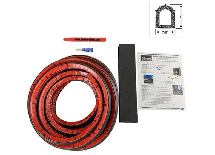 Steele Rubber Products Ribbed Hollow Bulb Seal Ramp Gate Kit - 35 Ft  • 99-4444-283