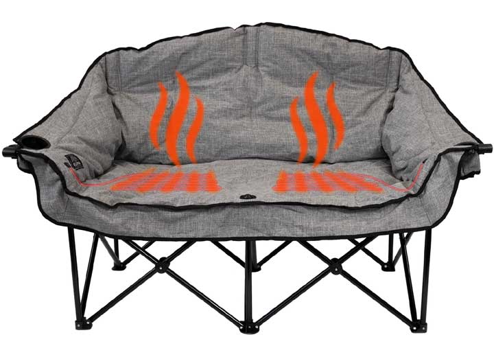 Kuma Outdoor Gear Bear Buddy Heated Double Camping Chair – Heather Grey  • 849-KM-BBHDC-HG
