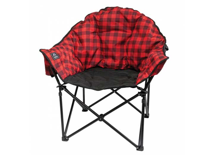 Kuma Outdoor Gear Lazy Bear Camping Chair – Red/Black Plaid  • 433-KM-LBCH-RB