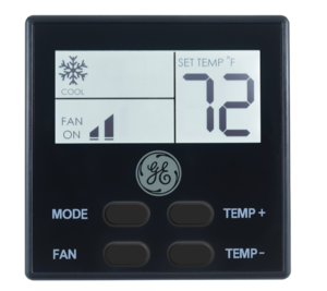 GE Appliances Single Zone RV Air Conditioner Wall Thermostat - Black  • RARWT2B
