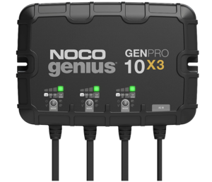 Noco 3-Bank, 30-Amp On-Board Battery Charger, Battery Maintainer, and Battery Desulfator  • GENPRO10X3