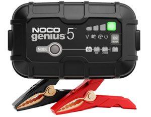 Noco 5-Amp Battery Charger, Battery Maintainer, and Battery Desulfator  • GENIUS5