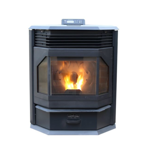 Cleveland Iron Works Bay Front Pellet Stove, 52,000 BTU, 1800 SQ FT Heating Area  • F500210