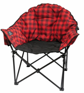 Kuma Outdoor Gear Lazy Bear Heated Chair with Power Bank - Red/Black Plaid  • 846-KM-LBHCH-RB