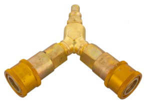 JR Products Y Splitter Quick Connect Gas Interchange  • 07-31705