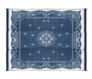 Camco Outdoor Mat 9' x 12' - Oriental, Blue / White  • 42851