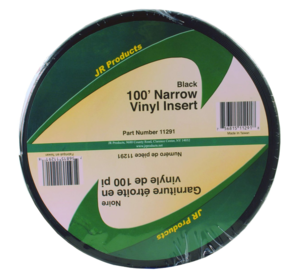 JR Products 100' Black Vinyl Narrow Trim Insert  • 11291