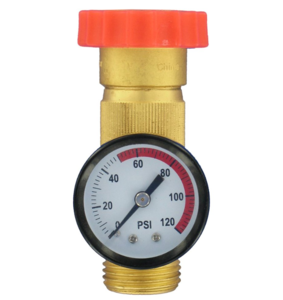 Valterra Brass Water Pressure Regulator with Gauge (3/4