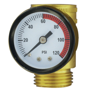 Valterra Brass Water Adapter with Pressure Gauge (3/4