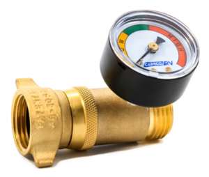 Camco Brass Water Pressure Regulator with Gauge  • 40064
