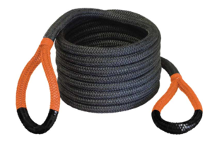 Bubba Rope 30' Black Power Stretch Recovery Rope (Orange Eye)  • 176680ORG