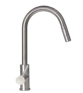 Lippert Flow Max Bullet Pull-Down RV Kitchen Faucet - Stainless Steel  • 719333