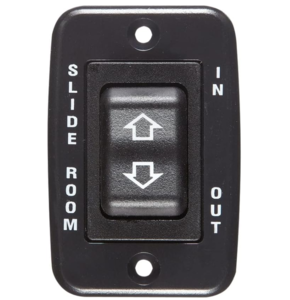 RV Designer Slide Out Contoured Switch, 20 Amp Continuous, 40 Amp Peak, Black  • S141