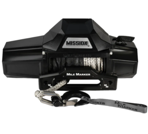 Mile Marker Mission Winch 12K with Synthetic Rope. Covert Black  • 78-53251