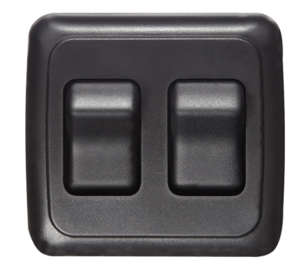 RV Designer DC SPST Double Contoured Rocker Switch - Black  • S523