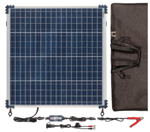Tecmate Optimate Solar 60W Travel Kit, 6-Step 12V 5A Weatherproof Solar Battery Saving Charger & Maintainer  • TM523-6TK