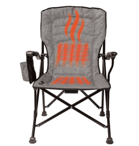 Kuma Outdoor Gear Switchback Heated Camping Chair – Heather Grey  • 887-KM-SBHC-HG