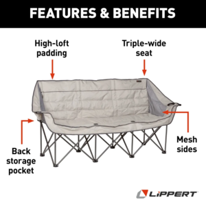 Lippert Campfire Folding Couch - Sand  • 2022114795