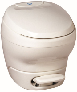 Thetford Aqua Magic Bravura Parchment Plastic High Profile Built-In Toilet with Hand Spray  • 31101