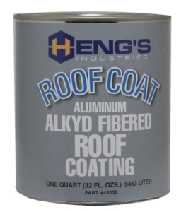 Heng's Alkyd Fibered Roof Coating - 1 Quart - Aluminum  • 43032