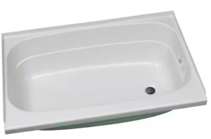 Specialty Recreation White Plastic Rectangular Bath Tub with Right Hand Drain, 40