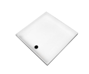 Specialty Recreation White Plastic Square Shower Pan with Center Drain, 24