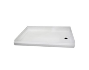 Specialty Recreation White Plastic Rectangular Shower Pan with Right Hand Drain (36