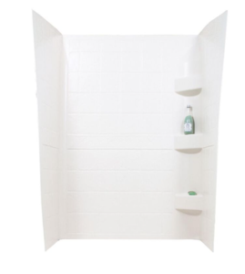 Specialty Recreation White Plastic Shower Wall, 36